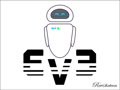 EvE Project 🤖♥️ adobe adobe illustrator eve logo eve outline eve illustration illustration drawing illustrations illustrator karthi rev16 revsixteen vector logo wall e