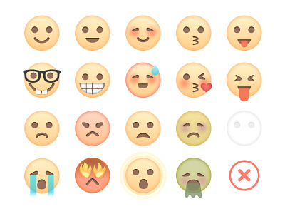 Emojis emoji emoticons faces flat graphic icon icons