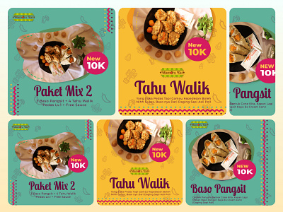Food Marketing Design for Instagram branding design feed food graphic design illustration instagram vector