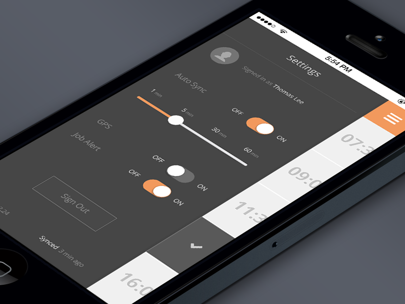 Job App Settings by Seong Lee on Dribbble