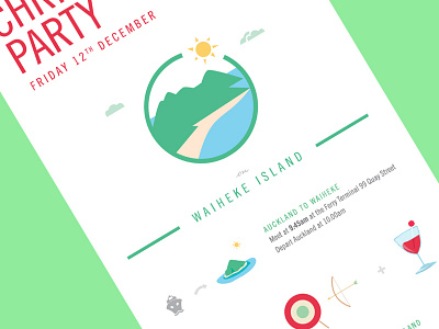 Christmas Party Invite christmas flyer illustration island party summer
