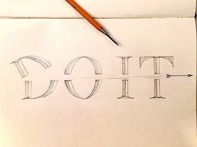 Do It handwriting lettering typography