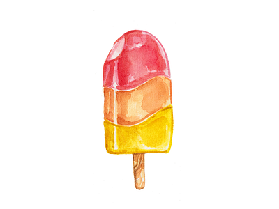 Popsicle - Day #026 icecream illustration popsicle watercolor watercolour