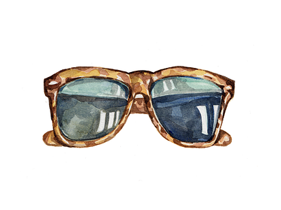 Sunglass - Day #027 glasses illustration sunglass sunglasses watercolor watercolour