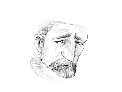 Sorrow - Day #073 character drawing illustration portrait sorrow tear