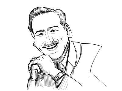 Walt Disney - Day #095 caricature character disney drawing illustration portrait