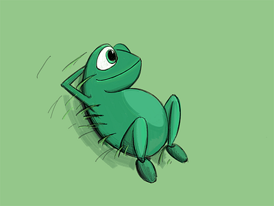 Take a moment - Day #097 animal character conceptart drawing frog illustration