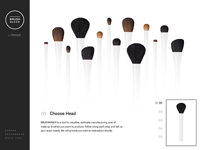 Choose Head Shape cosmetic process web design website wizard