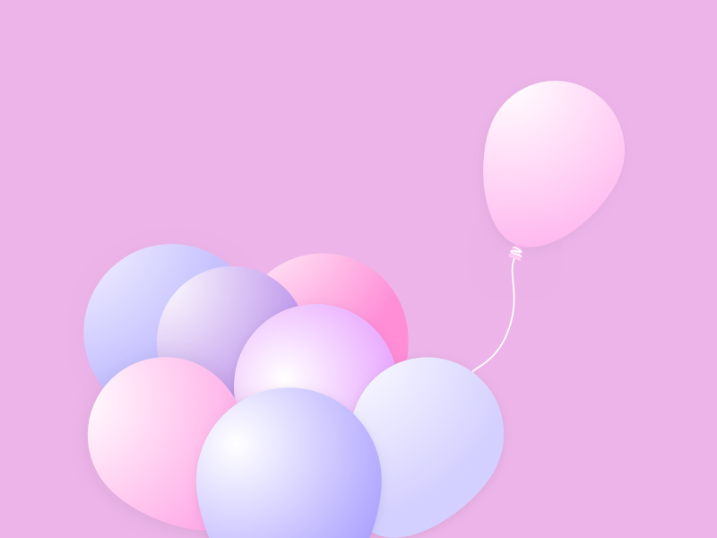 Churn Management isolation business saas graphic illustration color minimal pink churn concept balloon