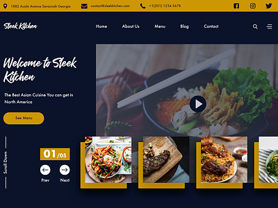 Sleek Kitchen | Restaurant Website