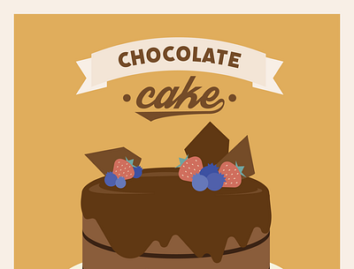 Cake Chocolate Cake design drawing food graphic design illustration vector