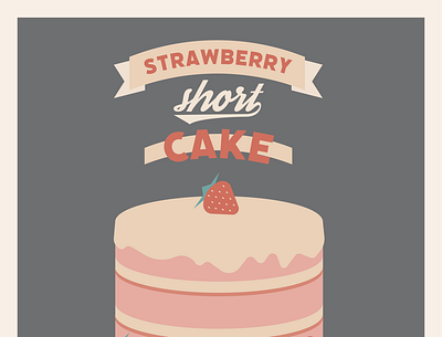 Cake Strawberry Cake brand design branding design drawing food graphic design illustration vector