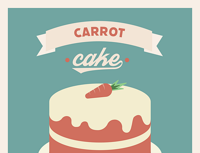 Cake Carrot Cake brand design design drawing environment food graphic design illustration logo typography vector