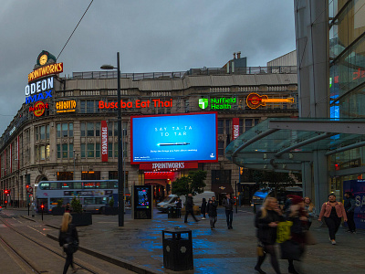 Blu digital billboard advertising billboard branding design digital billboard print design
