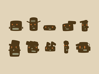 Single shape characters abstract character face figma illustration shape
