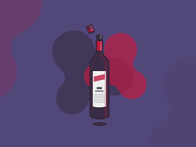 Wine bottle bottle drink fluid illustration illustrator open penfold splash wine