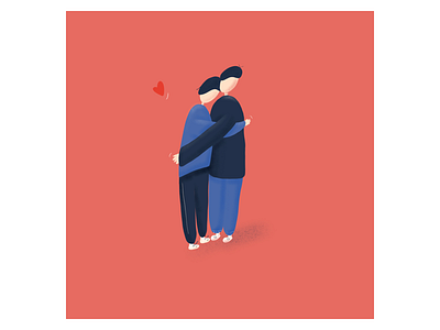 Hug abstract bomb character couple hug illustration instagram love motion