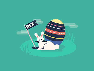 Easter bunny easter easter bunny easter egg flag holiday illustration illustrator rabbit