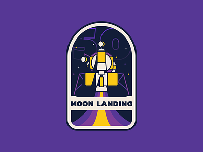Badge 50 apollo 11 badge illustration moon moon landing moon walker space