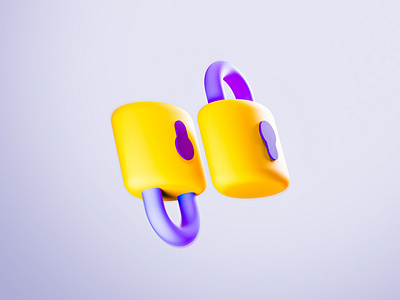 Locks 3d branding cinema 4d composition design graphic design illustration ui