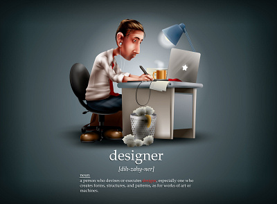 Designer adobeillustator artist character definition design designer digitalart freelance illustration job man occupation office pentablet profesional profession vector vectorart working workplace