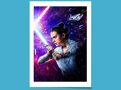 Final Battle Part 2 - Rey art prints battle canvas print darkside final force galaxy jedi lightsaber maytheforcebewithyou metal print millennium falcon movie rey saga starwars starwarsday starwarsfan starwarsfanart starwarsriseofskywalker