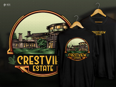 Crestview Estate badge badge design brand identity branding crestview estate design graphic design hand drawing hand drawn hand drawn logo illustration illustrator logo logo design real estate vintage vintage design vintage logo wine winery