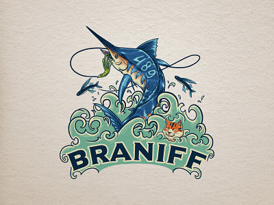 Barniff badge badge design brand identity branding cat design fish graphic design hand drawing hand drawn hand drawn logo illustration illustrator logo logo design marlin ocean vintage vintage design vintage logo