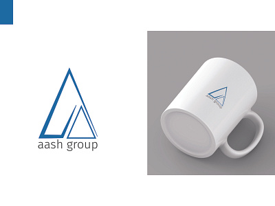 Aash group branding illustration logo vector