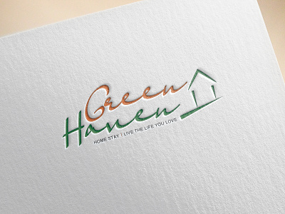 Green Haven branding design illustration logo vector