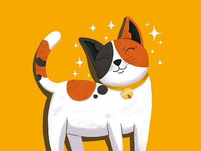 this is my cat and she's name is luis cat character design illustration