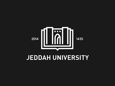 Jeddah University arabic book branding design grid identity jeddah ksa logo university