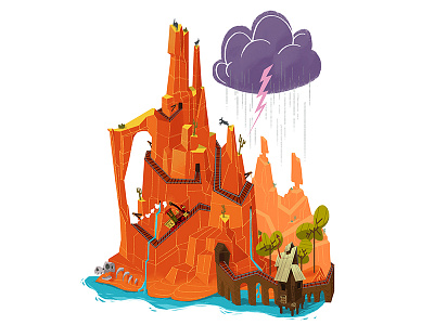 Thunder Mountain disney disneyland illustrator magic kingdom photoshop thunder mountain