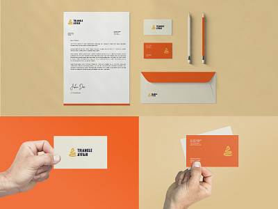Stationary & Graphic Design brand brand elements business card design envelope identity layout letter logo onexcell orange print samosa stationery design typography