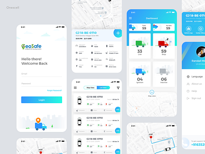 Geo Safe :: Transport Tracking System app application courier dashboad delivery design ios iphonex logistics mobile patients schedule tracking transport ui user experience user inteface ux web