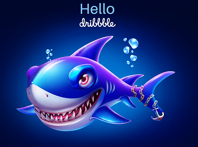 Shark artist charecter game shark