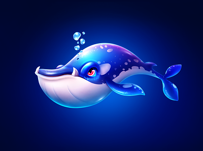 whale artist charecter design game illustration whale