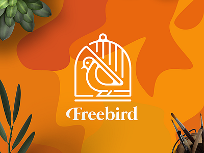 Bird design illustration logo typography