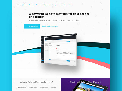 SchoolFlex v2 branding department district education interface network photoshop school web web design