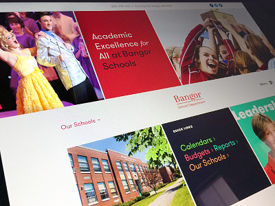 School Department WIP high school homepage interface photoshop school school department school district web web design