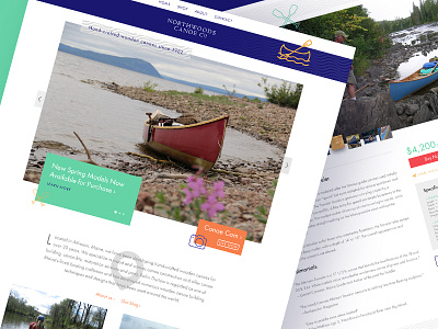 Canoe eCommerce canoe ecommerce interface outdoor web web design