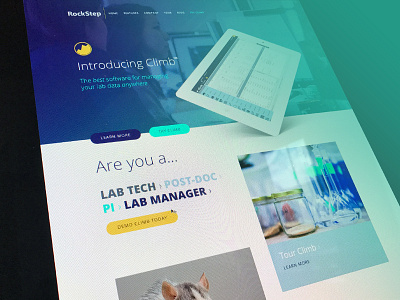 Lab Management Software Homepage homepage interface ipad lab science web web design