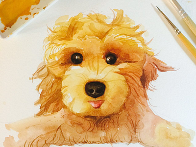 Little Whisky dog pet watercolor
