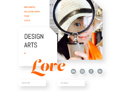 DESIGN . ART . LOVE interaction modern portfolio self branding web