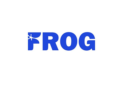 frog animal blue brand branding design frog illustration logo logocombination logomark logos logotype logotype design logotypedesign negativespace negativespacelogo tech ui vector