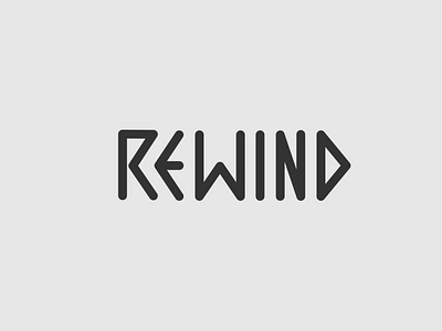 Rewind Logo logocombination logogram logotype negativespace negativespacelogo rewindlogo