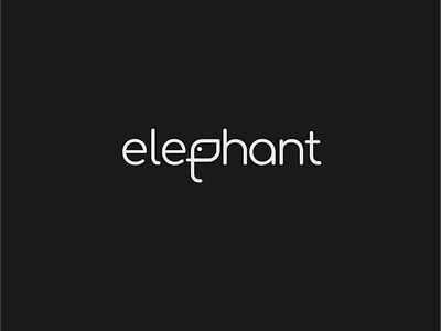elephant logo elephantdesign illustration logocombination logotype logotypes negativespace negativespacelogo smartlogo wordmarklogo