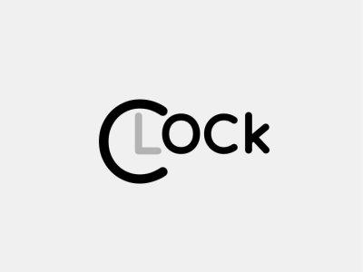 Wordmark Clock branding clock clocklogo design illustration logo logoclock logocombination logodesign logogram logotype negativespace negativespacelogo