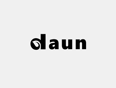 Wordmark daun(leaf) logo wordmark