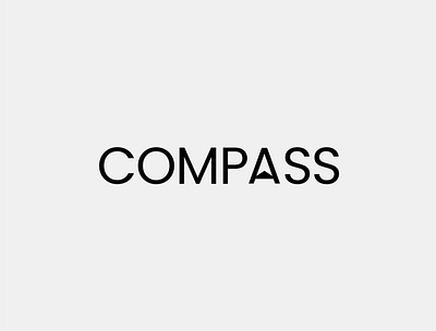 Compass Wordmark logocombination logodesign nega negativespacelogo wordmark